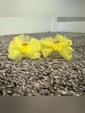 Yellow Banana Tulle Hair tie for Kids